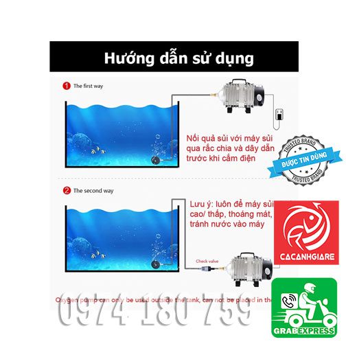 cách đặt máy thổi khí ở hồ cá, hồ nuôi