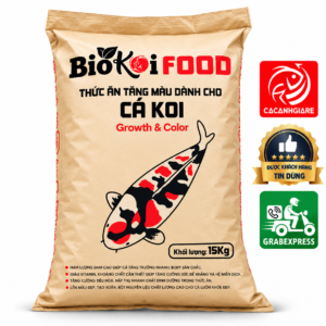 bao thức ăn cá cho cá koi nhãn hiệu biokoi túi 15 kg